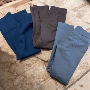 Apt.9, Woman, 3 Casual Pants $16 Each, Blue, Brown, Sz 6, Rayon-Nylon.!